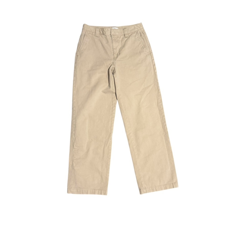 Aritzia TNA Khaki Denim Trouser High Waisted Jean Neutral Women's Size 4 - Picture 4 of 7